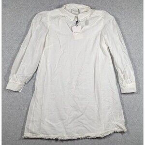Be Blumarine Women Dress Size‎ 10 Crochet Fringe Cutout Long Sleeve Delicate